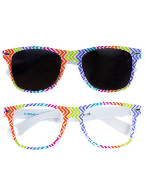 sunglasses with chevron inside.